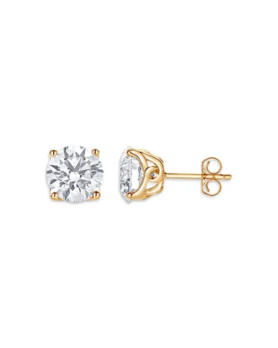 BLOOMINGDALE'S FINE COLLECTION CERTIFIED LAB GROWN DIAMOND TULIP SETTING STUD EARRINGS IN 18K YELLOW GOLD, 4.0 TCW