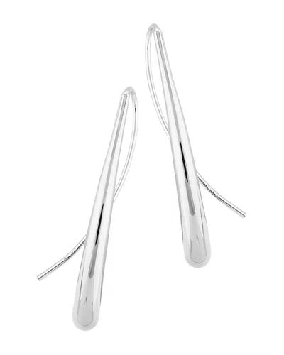 BLOOMINGDALE'S LONG TEARDROP THREADER EARRINGS IN 14K WHITE GOLD