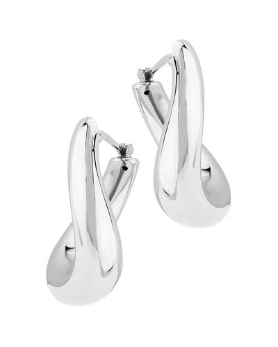 BLOOMINGDALE'S OVAL TWIST HOOP EARRINGS IN 14K WHITE GOLD