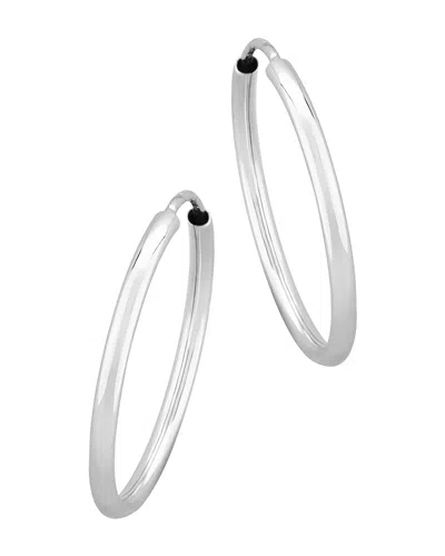 BLOOMINGDALE'S SMALL ENDLESS HOOP EARRINGS IN 14K WHITE GOLD