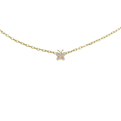 BLOOMTINE | EARTH ANGEL HQ WOMEN'S ENCHANTING FLUTTERFLY™ GOLD VERMEIL BUTTERFLY NECKLACE