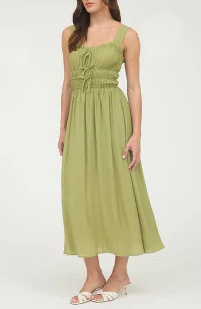 BLU PEPPER BLU PEPPER BOW EMBELLISHED FIT & FLARE MIDI DRESS