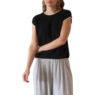 BLU PEPPER BLU PEPPER CAP SLEEVE BUTTON BACK SWEATER