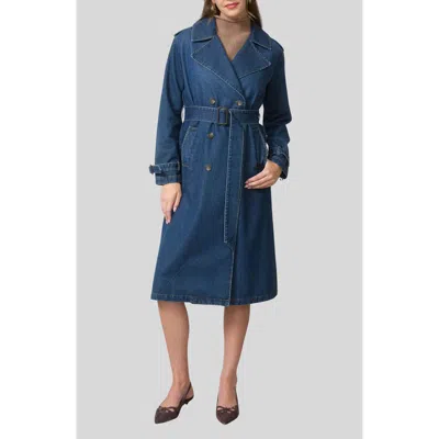 BLU PEPPER BLU PEPPER DOUBLE BREASTED DENIM COAT