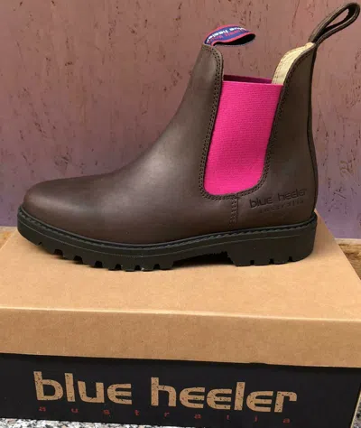 BLUE HEELER BLUE HEELER JACKAROO, BOOTS, STIEFELETTEN, CHELSEABOOTS, BRAUN / PINK , B-WARE