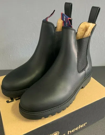 BLUE HEELER BLUE HEELER JACKAROO MIT LAMMFELL GEFÜTTERT, BOOTS, STIEFELETTEN, SCHWARZ B-WARE