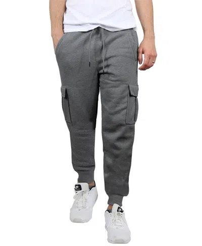 BLUE ICE MEN'S HEAVYWEIGHT FLEECE-LINED CARGO JOGGER SWEATPANTS
