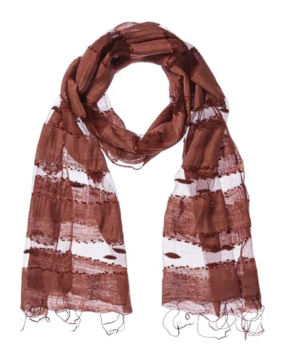 BLUE PACIFIC BLUE PACIFIC HAND-WOVEN SILK-BLEND SCARF