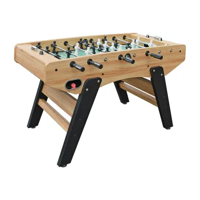 BLUE WAVE 35.5 X 29.5 X 59 IN. CENTER STAGE PRO SERIES FOOSBALL TABLE LIGHT OAK & BLACK - GREEN