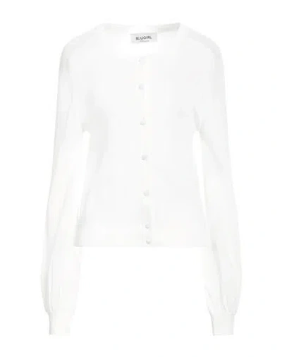 BLUGIRL BLUGIRL BLUMARINE WOMAN CARDIGAN WHITE SIZE M VISCOSE, POLYAMIDE