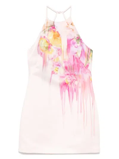 BLUMARINE FLORA-PRINT MINI DRESS