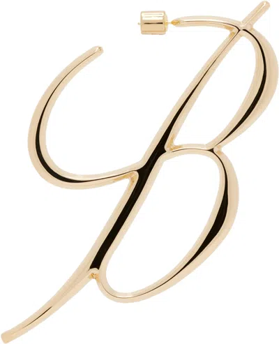 BLUMARINE GOLD B MONOGRAM SINGLE EARRING