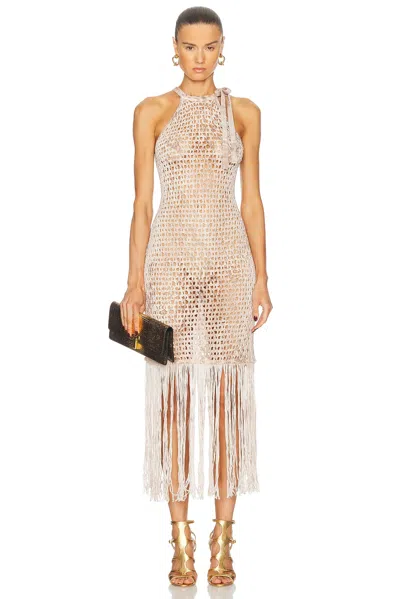 BLUMARINE LONG FRINGE DRESS