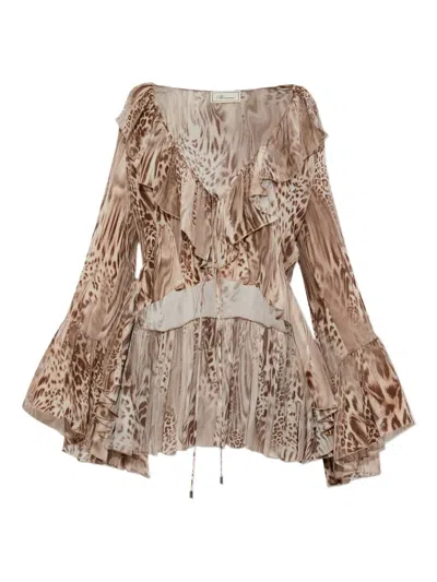 BLUMARINE PRINTED CHIFFON BLOUSE