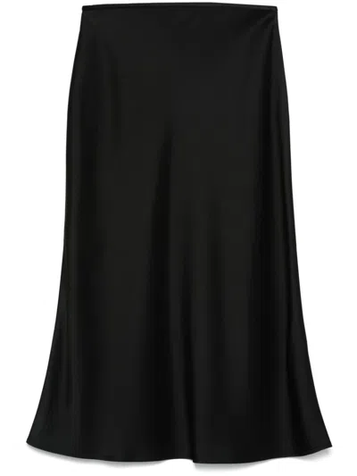 BLUMARINE SATIN MIDI SKIRT