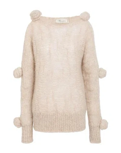 BLUMARINE BLUMARINE WOMAN SWEATER BEIGE SIZE 10 MOHAIR WOOL, POLYAMIDE, WOOL