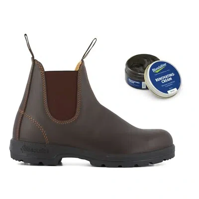 BLUNDSTONE BLUNDSTONE 550 WALNUSS BRAUNES LEDER AUSTRALISCHER CHELSEA STIEFEL MIT CREME
