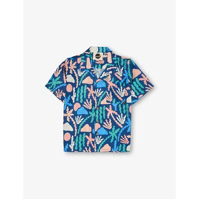 BOARDIES MULTI PALM SPRINGS SHORT-SLEEVES WOVEN SHIRT 3-12