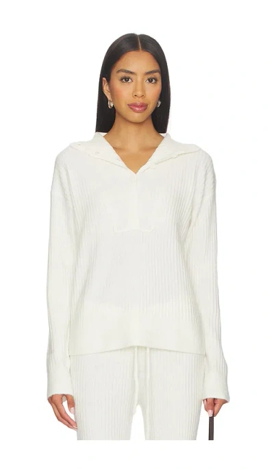 BOBI BUTTON FUNNEL NECK SWEATER