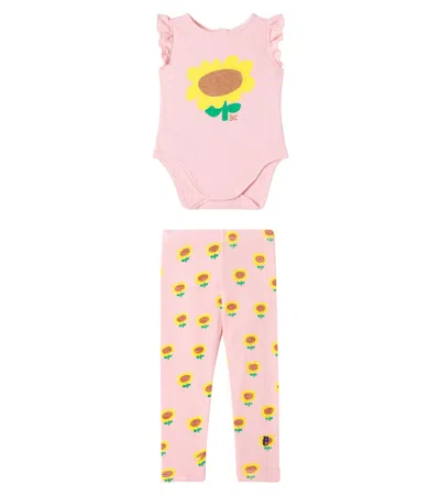 BOBO CHOSES BABY SUNFLOWER COTTON-BLEND BODYSUIT AND LEGGINGS SET