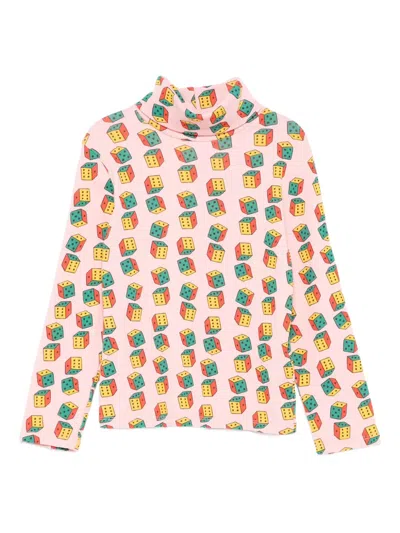 BOBO CHOSES DICE-PRINT TURTLENECK T-SHIRT