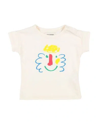 BOBO CHOSES BOBO CHOSES NEWBORN BOY T-SHIRT IVORY SIZE 3 ORGANIC COTTON