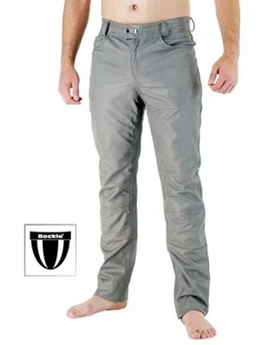 BOCKLE BOCKLE® FITTING YOU GRAY GRAUE LEDERHOSE LEDERJEANS ECHT LEDER BOCKLEDER.DE