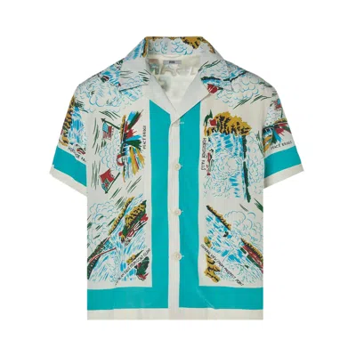 BODE BODE NIAGARA SOUVENIR SHORT-SLEEVE SHIRT 'WHITE/MULTICOLOR'