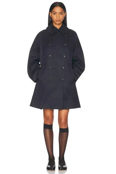 BODE WAXED HERRINGBONE PEACOAT