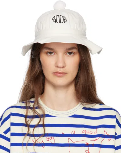 BODE WHITE PANELED GRANDFATHER BUCKET HAT