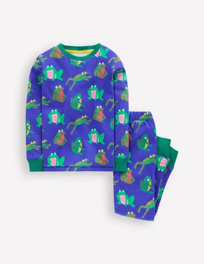 BODEN SNUG GLOW-IN-THE-DARK PYJAMAS-SURF THE WEB FROGS MALE BODEN