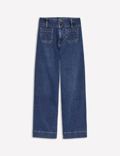 BODEN WOMEN'S PRIMROSE PATCH POCKET JEANS IN BLUE | SIZE 34