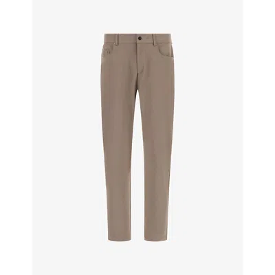 BOGGI ENS TAUPE B TECH TAPERED-LEG STRETCH-WOVEN JEANS