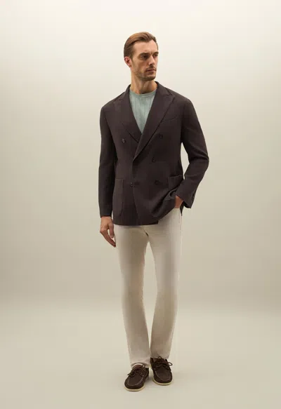 BOGLIOLI HIGH PERFORMANCE CRÊPE WOOL DOUBLE-BREASTED K-JACKET