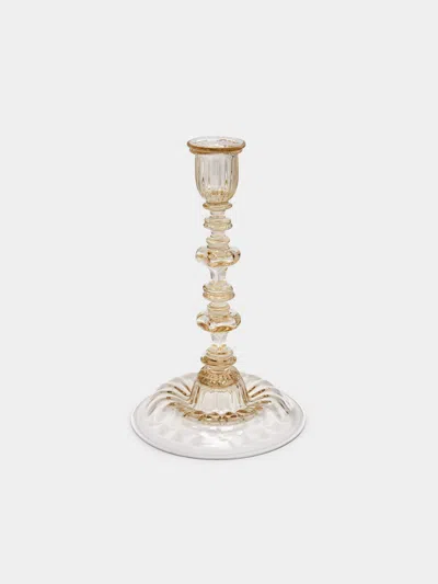 BOLLENGLASS HAND-BLOWN GLASS MEDIUM CANDLESTICK