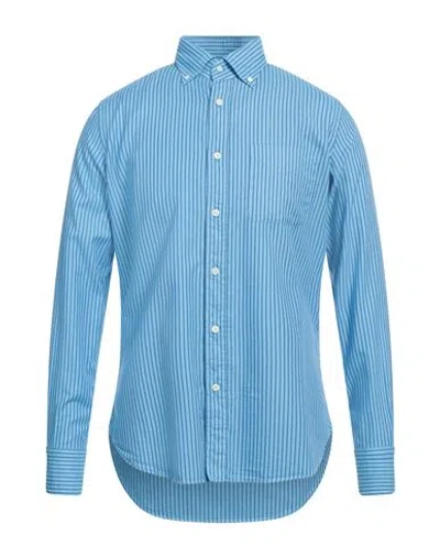 BOLZONELLA 1934 BOLZONELLA 1934 MAN SHIRT AZURE SIZE 15 ¾ COTTON