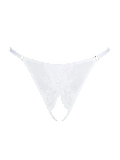 BONBON LINGERIE WOMEN'S SHADES WHITE OUVERT G-STRING