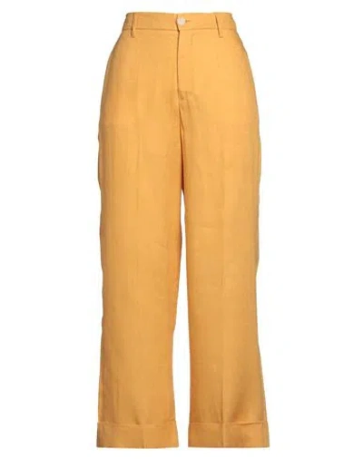 BONHEUR BONHEUR WOMAN PANTS MARIGOLD SIZE 30 LINEN
