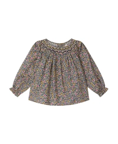 BONPOINT FLORAL-PRINT LONG-SLEEVE BLOUSE