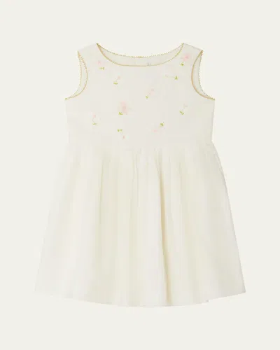 BONPOINT GIRL'S ALINA FLORAL EMBROIDERED DRESS