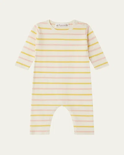 BONPOINT GIRL'S CARL COTTON STRIPE ROMPER, 3M-18M