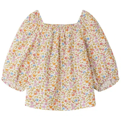 BONPOINT BONPOINT GIRLS ANASTIDE FLORAL PRINT BLOUSE