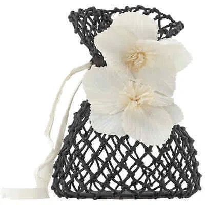 BONPOINT BONPOINT KIDS BLACK FLORAL APPLIQUE CROCHET BAG W01GBAWO0401-099