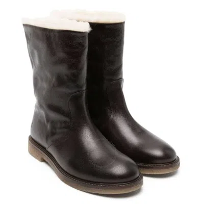 BONPOINT BONPOINT KIDS REGLISSE WILD LEATHER BOOTS