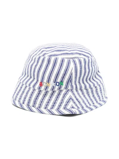 BONTON HALO-STRIPE COTTON SUN HAT