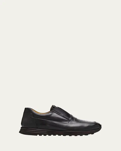 BONTONI MEN'S AMABILE SOFT LEATHER SLIP-ON SNEAKERS