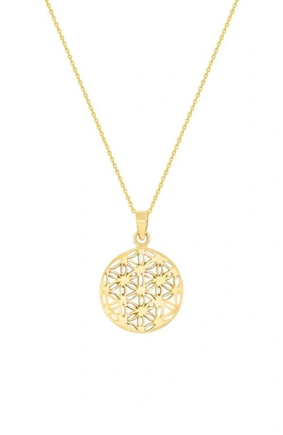 BONY LEVY BONY LEVY 14K GOLD FLORAL CUTOUT PENDANT NECKLACE