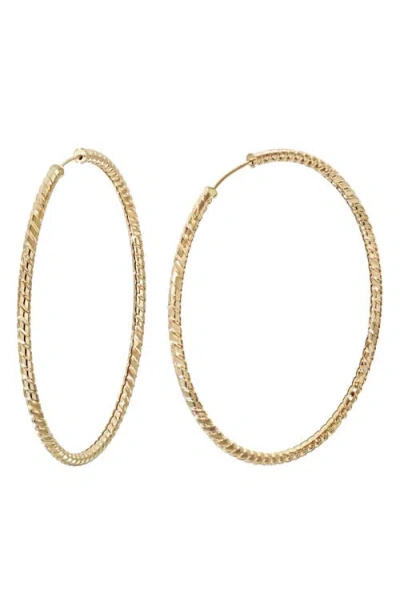 BONY LEVY BONY LEVY 14K GOLD LARGE ROPE HOOP EARRINGS