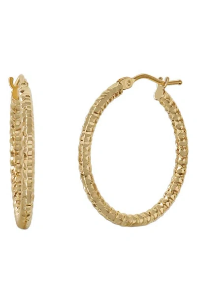 BONY LEVY BONY LEVY 14K GOLD MEDIUM BEADED HOOP EARRINGS
