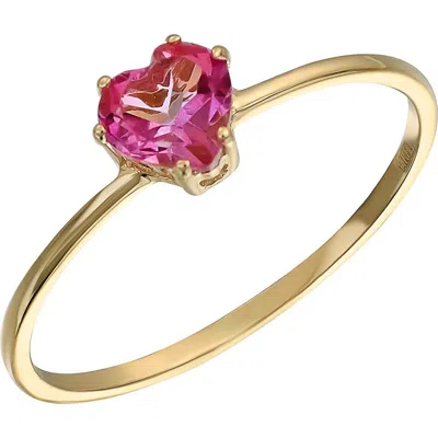 BONY LEVY BONY LEVY 14K GOLD PINK TOPAZ HEART RING